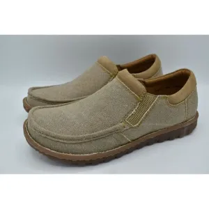 Born Mens Size 8.5 Gudmund Natural Canvas Slip On Loafers Shoes