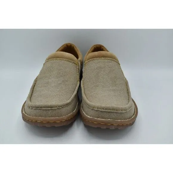 Born Mens Size 8.5 Gudmund Natural Canvas Slip On Loafers Shoes