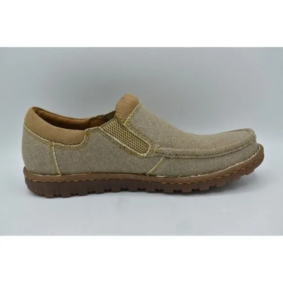 Born Mens Size 8.5 Gudmund Natural Canvas Slip On Loafers Shoes