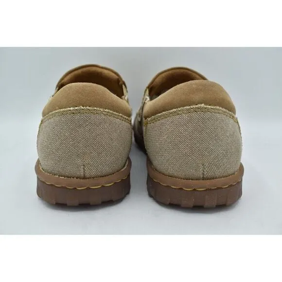 Born Mens Size 8.5 Gudmund Natural Canvas Slip On Loafers Shoes