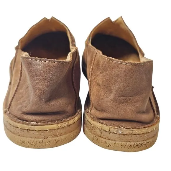 Born Men's Stewie II Brown Suede Loafers with Foldable Heel Size 10.5