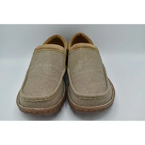 Born Mens Size 9.5 Gudmund Natural Canvas Slip On Loafers Shoes