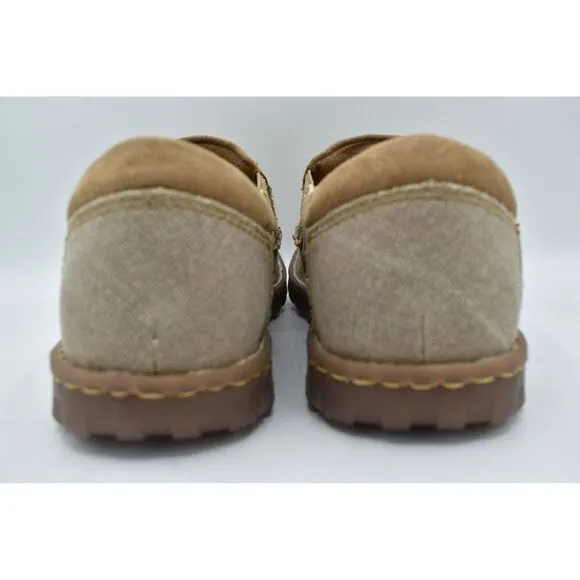 Born Mens Size 9.5 Gudmund Natural Canvas Slip On Loafers Shoes