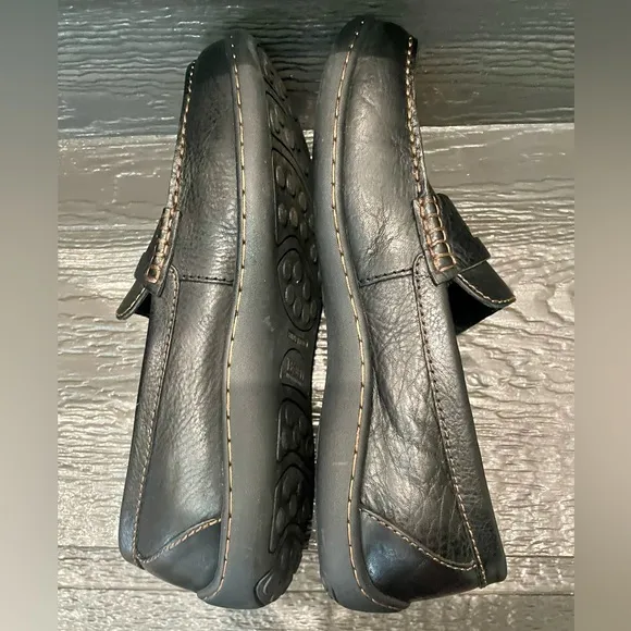 Born Simon II Black Leather Men’s Loafers, Size 9.5, Soft Leather, Cushioned