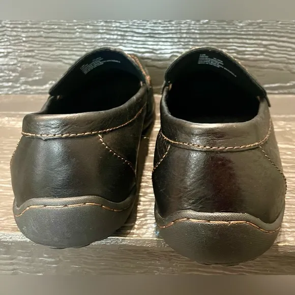 Born Simon II Black Leather Men’s Loafers, Size 9.5, Soft Leather, Cushioned