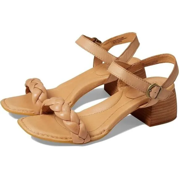 Born Simone BR0045402 Sandals Women's US 7 Natural Leather Ankle Strap ZPO1752