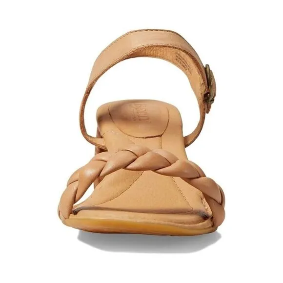 Born Simone BR0045402 Sandals Women's US 7 Natural Leather Ankle Strap ZPO1752