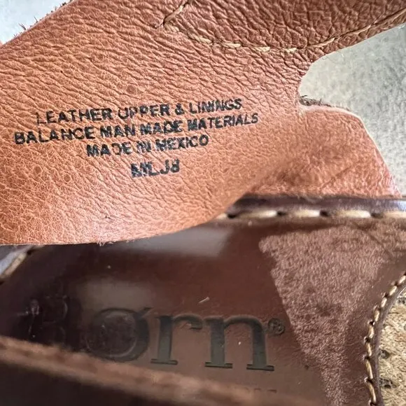 Born Trinidad Breathable Adjustable Strap Leather Sandals In Brown Size 8