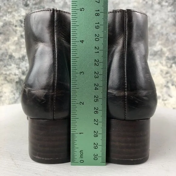 Born Women's Size 7.5M Holman Dark Brown Leather Side Zip Ankle Booties Boots