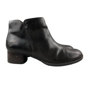 Born Women's Size 7.5M Holman Dark Brown Leather Side Zip Ankle Booties Boots