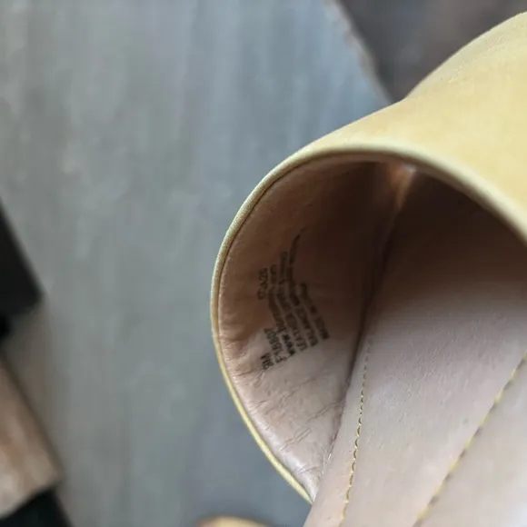 Born Women’s Size 9 Trang Yellow Sunflower Leather Slingback Sandals NWT