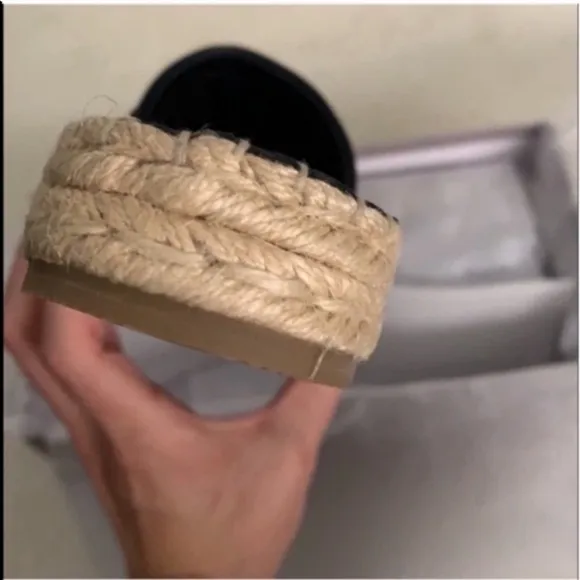 Botkier Espadrille Leather Sandal Slides