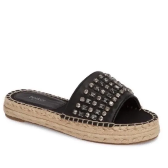 Botkier Espadrille Leather Sandal Slides