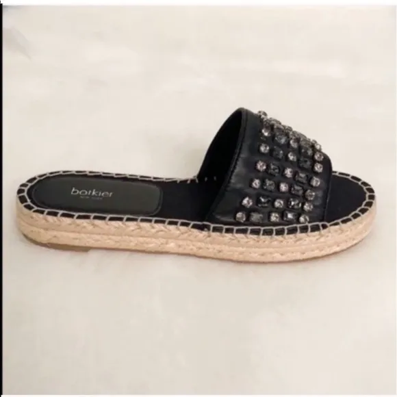 Botkier Espadrille Leather Sandal Slides