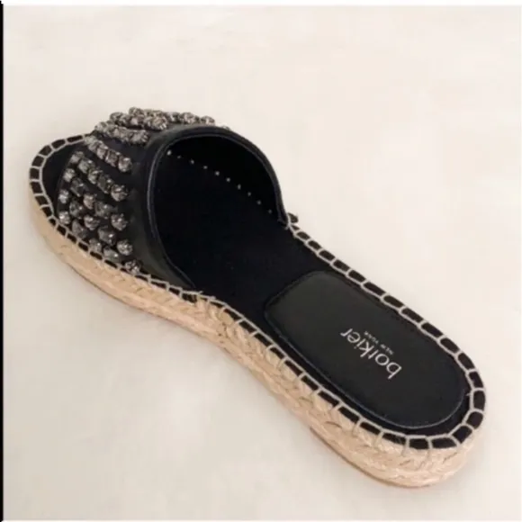 Botkier Espadrille Leather Sandal Slides