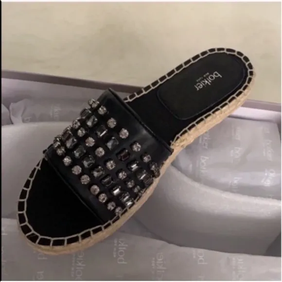 Botkier Espadrille Leather Sandal Slides
