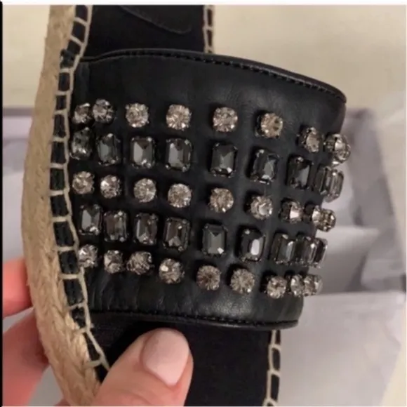 Botkier Espadrille Leather Sandal Slides