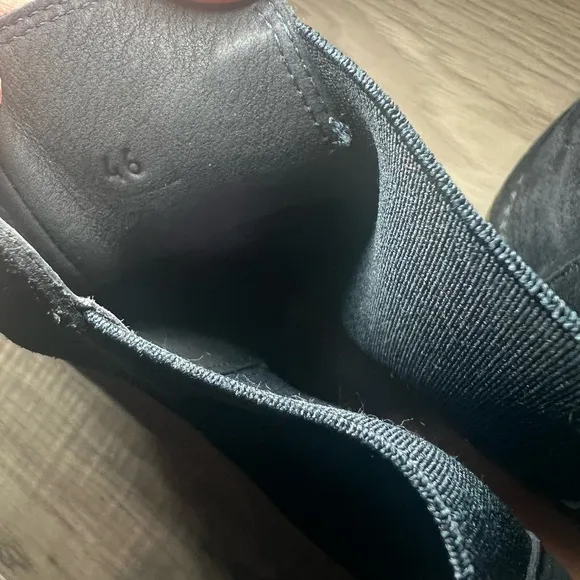 Bottega Veneta Dark Navy Suede Ankle Chelsea Boots Size 46