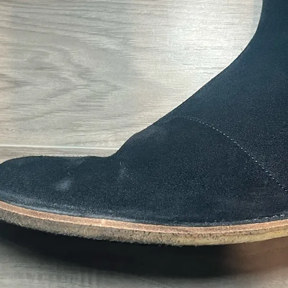 Bottega Veneta Dark Navy Suede Ankle Chelsea Boots Size 46