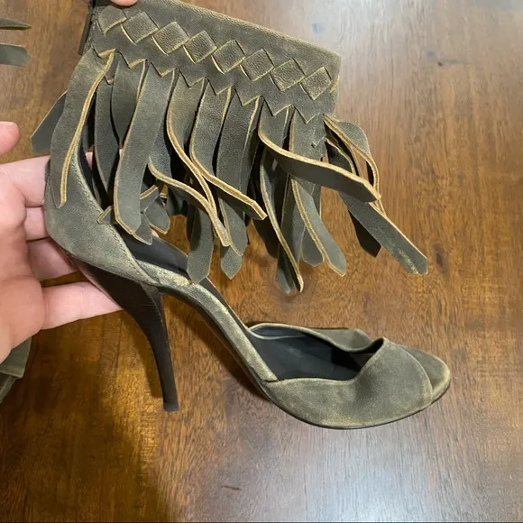 Bottega Veneta Intrecciato Fringe Sandals Size 36
