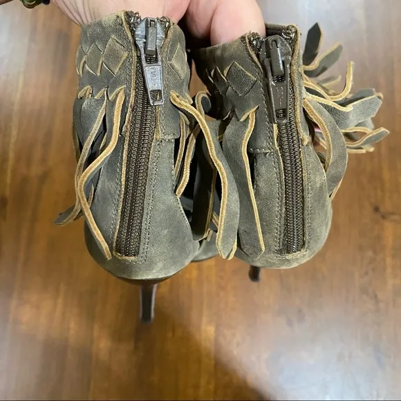 Bottega Veneta Intrecciato Fringe Sandals Size 36