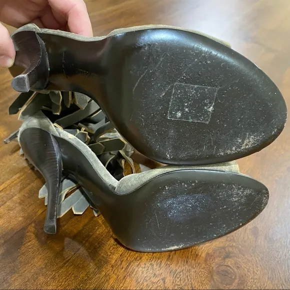 Bottega Veneta Intrecciato Fringe Sandals Size 36
