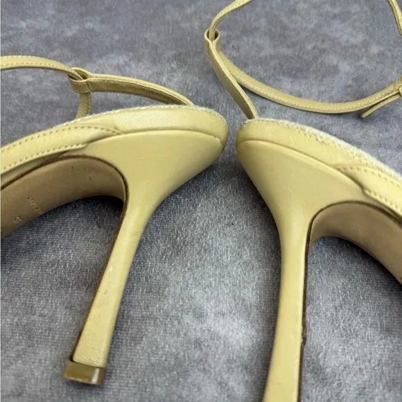 BOTTEGA VENETA - Leather/Jute Strappy Sandals - Size 38