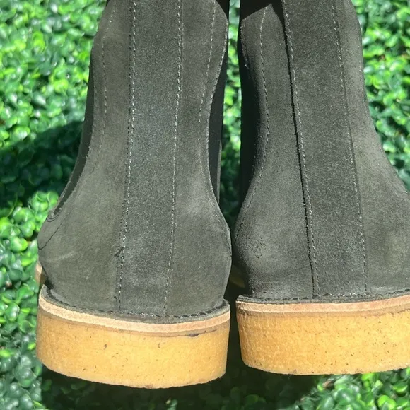 Bottega Veneta Suede Ankle Chelsea Boots 47 Slate Green