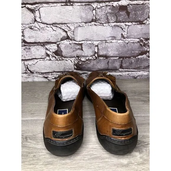 BRAGANO Cole Haan Brown Leather Kiltie Tassel Driving Loafers Men 10.5M US/44EU