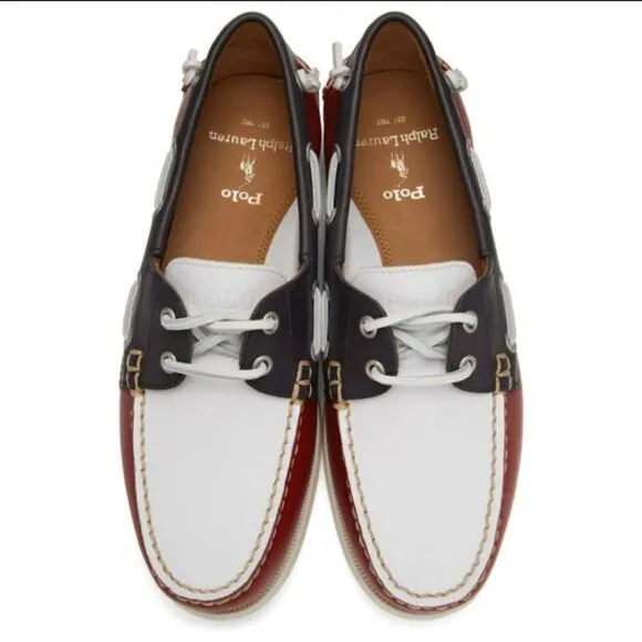 BRAND NEW RALPH LAUREN POLO MERTON LEATHER BOAT MEN'S SHOES