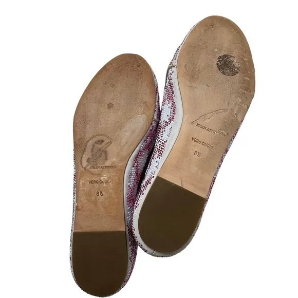 Brian Atwood Claudelle Crystal Suede Smoking Slippers‎ Flats Loafers Sz. 8 1/2