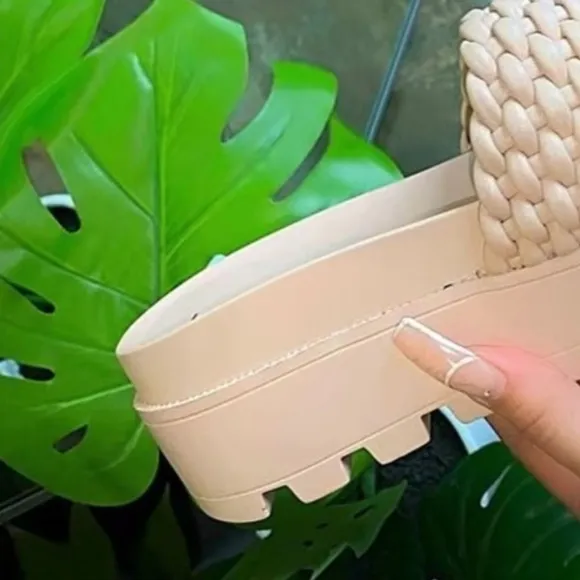 Bristol Vegan Leather Platform Sandals - Cream
