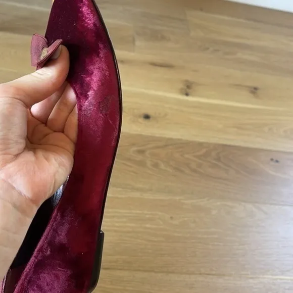 Brooks brothers Italian bow suede flats