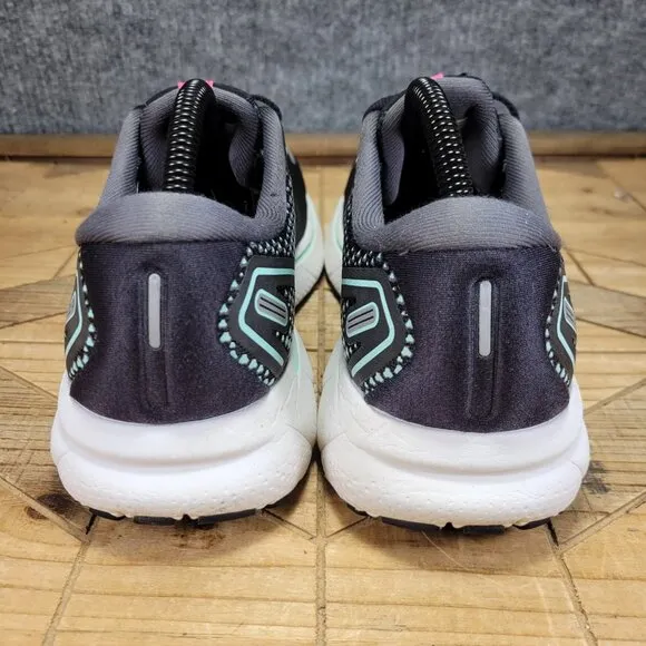 Brooks Ghost 14 Running Shoes Womens Sz 10 M (B) Sneakers Black Pink Walking