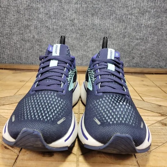 Brooks Ghost 14 Womens Size 7.5 Blue White Athletic Running Shoes Sneakers