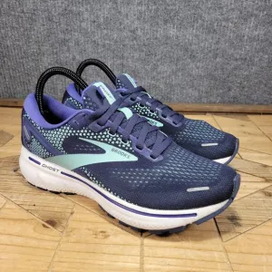 Brooks Ghost 14 Womens Size 7.5 Blue White Athletic Running Shoes Sneakers