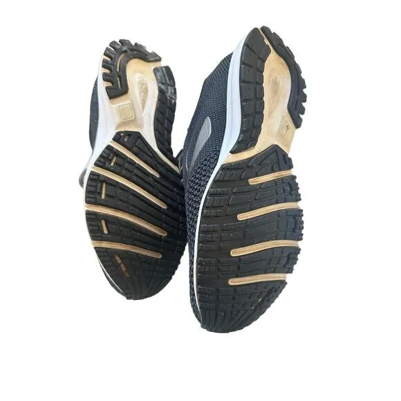 Brooks Revel 2 Sneakers Womans Size US 8.5 Black Knitted Upper White Sole