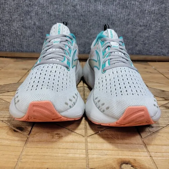 Brooks Womens Glycerin 20 1203691B061 Gray Blue Running Shoes Sneakers Size 10 B