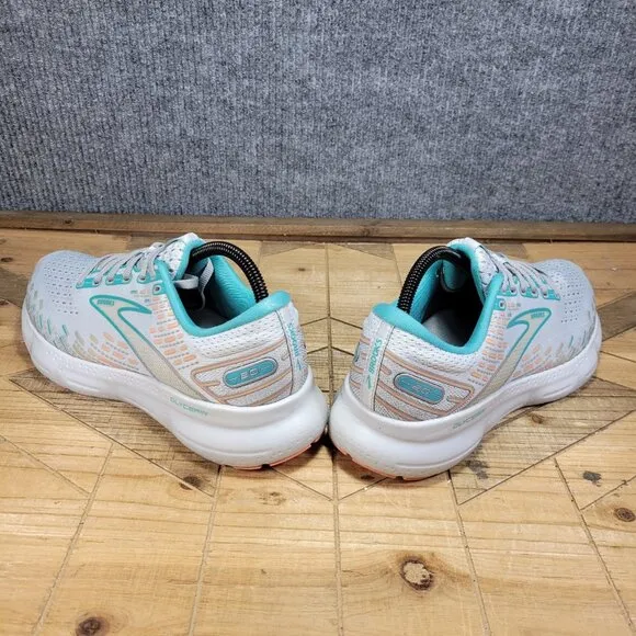Brooks Womens Glycerin 20 1203691B061 Gray Blue Running Shoes Sneakers Size 10 B