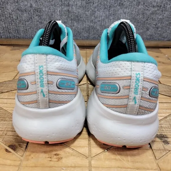 Brooks Womens Glycerin 20 1203691B061 Gray Blue Running Shoes Sneakers Size 10 B
