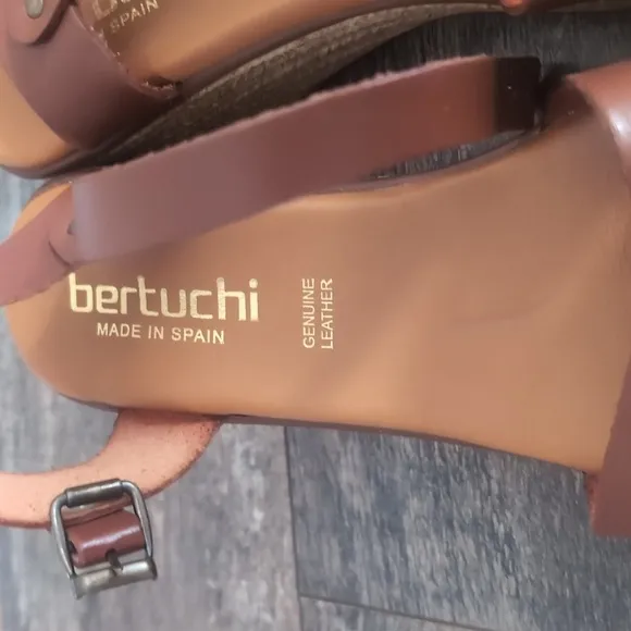 Brown Leather Wedge Sandals