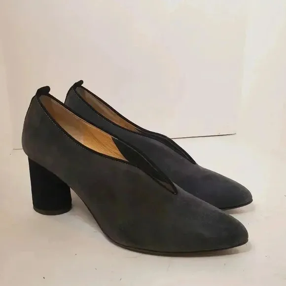Brunate Dark Grey and Black Suede High Heels Size 38.5