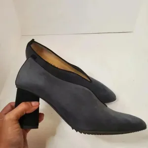 Brunate Dark Grey and Black Suede High Heels Size 38.5