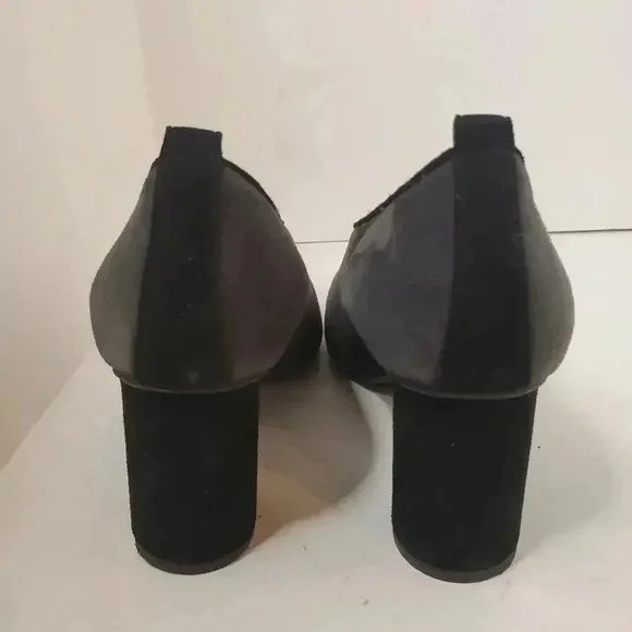 Brunate Dark Grey and Black Suede High Heels Size 38.5