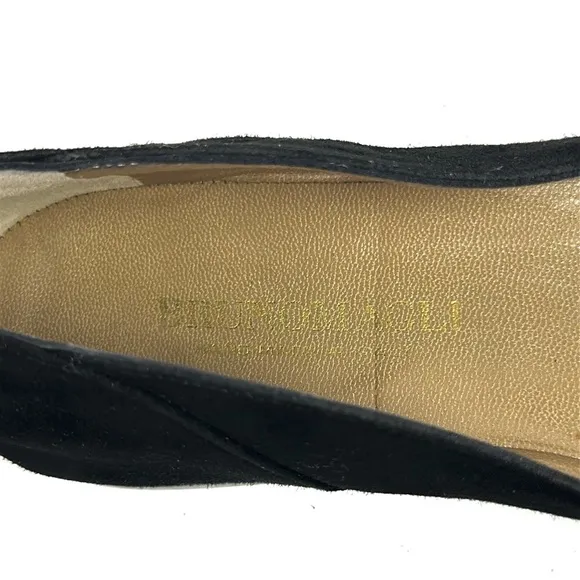 Bruno Magli Black Suede Ballet Flats size 36 US 6 Excellent