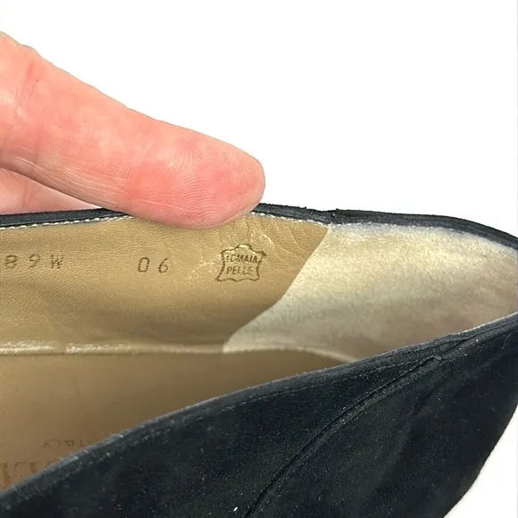 Bruno Magli Black Suede Ballet Flats size 36 US 6 Excellent