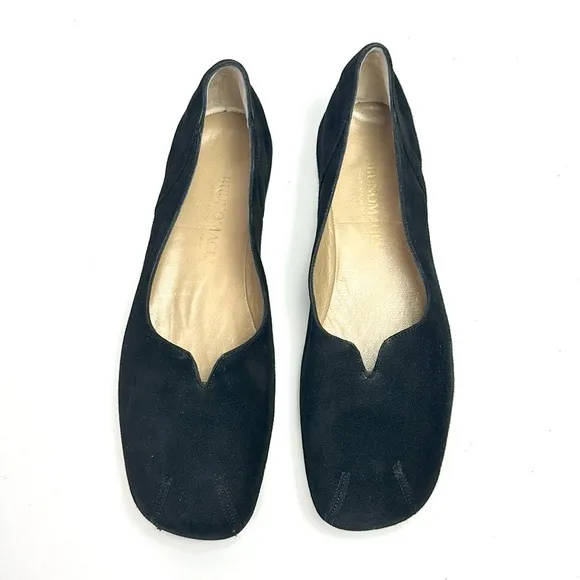 Bruno Magli Black Suede Ballet Flats size 36 US 6 Excellent