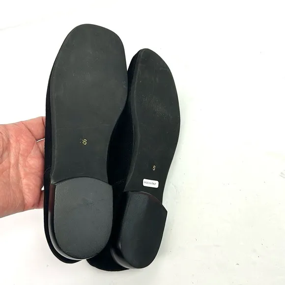 Bruno Magli Black Suede Ballet Flats size 36 US 6 Excellent