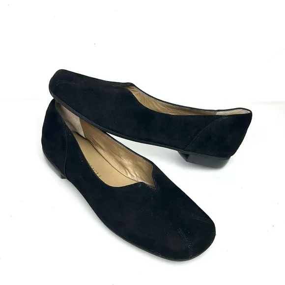 Bruno Magli Black Suede Ballet Flats size 36 US 6 Excellent