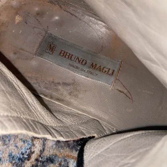 Bruno Magli Red Brown Leather Zip Ankle‎ Boots